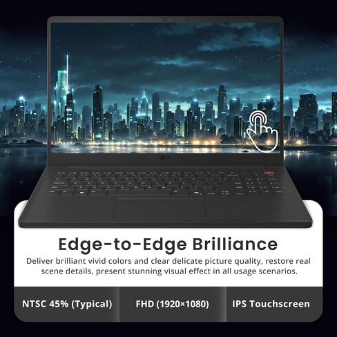 LG Gram 15.6" FHD AI Touchscreen Laptop, Intel Core Ultra 5 115U, 16GB RAM, 1.5TB Storage (512GB SSD&1TB Dock), Intel Graphics, Num Keypad, Light, HD Camera, Dolby Atmos, Wi-Fi 6, Win 11 Pro, Black in Kuwait