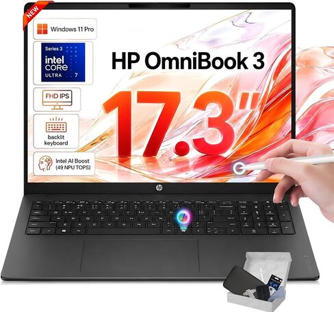 HP OmniBook 3 17.3" Touchscreen Laptop Ultra 7 355 32GB DDR5 1TB SSD in Kuwait
