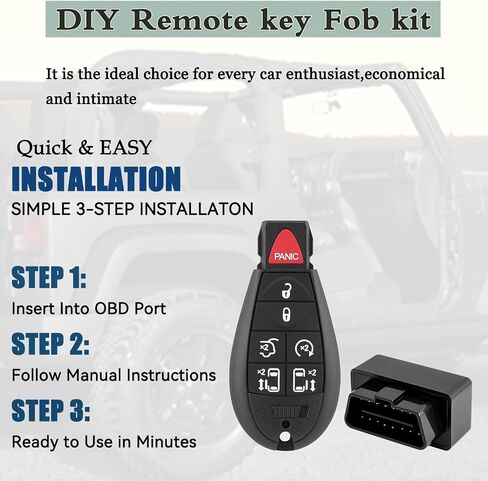 DIY Key Fob Kit for Dodge Grand Caravan Chrysler Town&Country VW Routan in Saudi Arabia