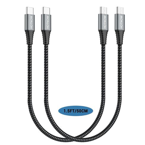 USB C to Micro USB Cable 1.5FT 2Pack, USB Type C to Micro USB Cords Fast Charging and Data sync in Kuwait