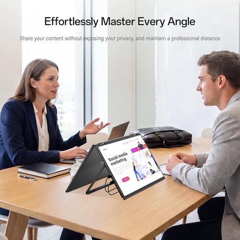 InnoView 15.6" Portable Dual Monitor, 2K QHD (2560×1440), 100% sRGB, 0–315° Tilt, Type-C/HDMI/DP Connectivity, External Travel Monitor for Laptop, MacBook, Windows PC (Plug & Play, No Driver Needed) in Kuwait