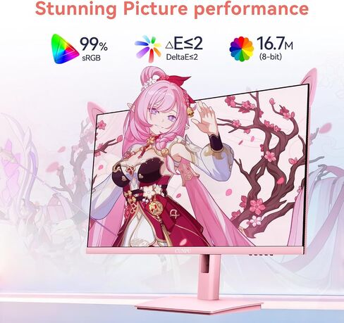 CUNPU 24" FHD 180Hz 1ms Fast IPS Pink Gaming Monitor in Kuwait