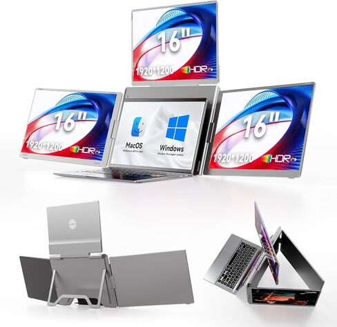 Ladomi 16" Laptop Screen Extender, Quad Screen Laptop Monitor Extender in Kuwait