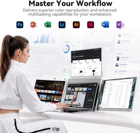 Ladomi 16" Laptop Screen Extender, Quad Screen Laptop Monitor Extender in Kuwait