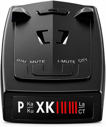 Upgraded Radar Detector, Radar Detectors for Cars, Up to 1100 Yards Long Range Detection, X/K/Ka/KU/ST/CT Band & Laser Detection with Voice Alert, Intelligent False Alert Filter Black in Kuwait