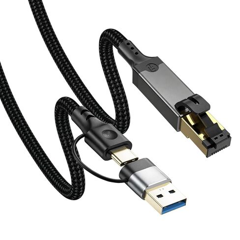 Ethernet to USB Cable Type-C to RJ45 LAN Cord for Stable Wired Network 10FT in Saudi Arabia