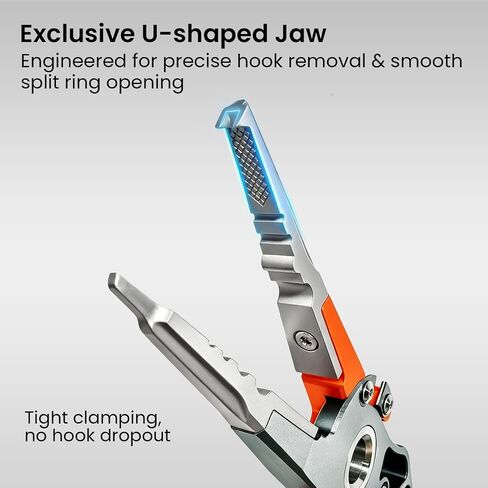 Pristis UTA V Fishing Pliers, Angled-Head Ergonomic Design Hook Remover in Kuwait