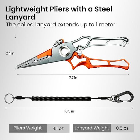 Pristis UTA V Fishing Pliers, Angled-Head Ergonomic Design Hook Remover in Kuwait