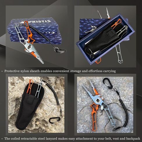 Pristis UTA V Fishing Pliers, Angled-Head Ergonomic Design Hook Remover in Kuwait