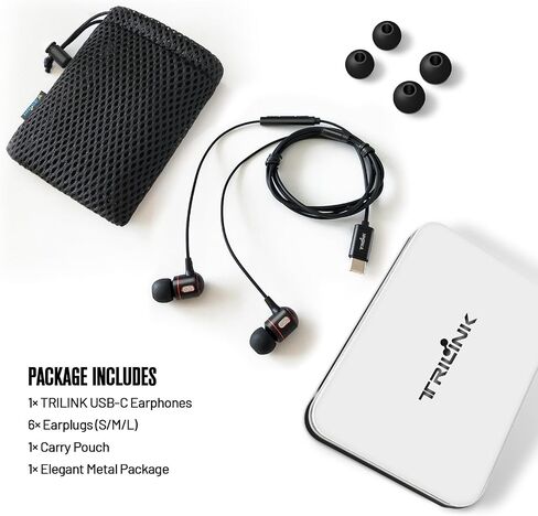 USB C Headphones Wired, in-Ear Type C Earbuds, Earphones with Microphone Volume Control Compatible with iPhone 15/16 Pro Max, iPad, Samsung Galaxy S25, Google Pixel 9/9 Pro, Huawei, Sony in Kuwait