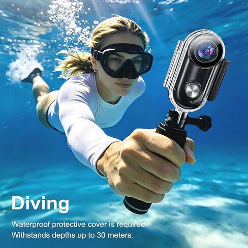 Mini 4K Body Camera with 6‑Axis EIS, Wearable Action Camera with Magnetic Clip Mount, 64GB Portable POV Cam for Travel, Daily Recording, Vlogging, Pet Walking, Cycling, Hiking and Outdoor Sports in Kuwait