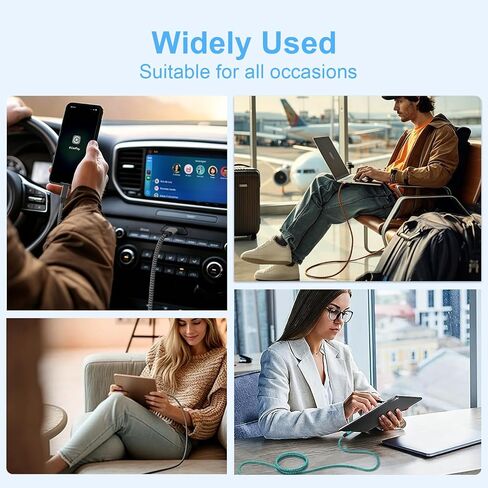 Exeric USB C to USB C Cable Fast Charging Nylon Braided 60w 3PACK 6FT in Kuwait