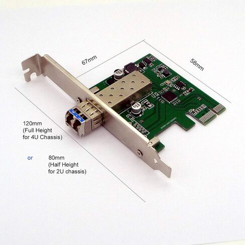 PCI-E Card to 1 Port USB 3.0 Fiber Optic Extender over Max 250 Meters (820FT) 2 Cores Single-mode Fiber w/ 10Gbps SFP, Super Speed up to 5 Gbps, Support Kinect devices etc in Kuwait