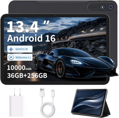 HUIHUANG 13.4‑inch Android 16 Tablet, 36GB RAM + 256GB ROM (Expand to 2TB) in Kuwait