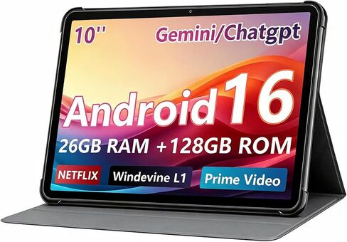 Android Tablet 10 inch, Android 16 with 26GB RAM 128GB ROM 7000mAh Blue in Kuwait