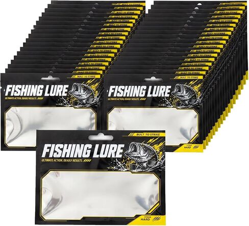 50 Pack Fishing Lure Storage Bags 6" x 4" Soft Bait Packaging Bags in Kuwait