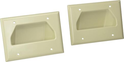 Datacomm 450003LA-2 3 Gang Recessed Low Voltage Cable Plate, 2 Pack in Kuwait