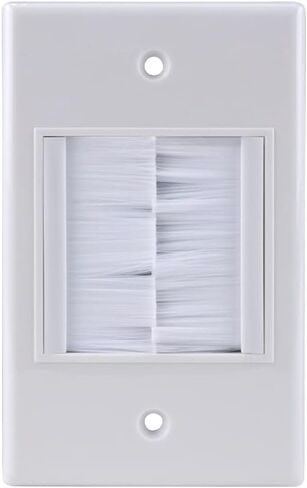 Construct Pro Single-Gang WideMouth Décor Brush Plate (White Plate w/White Brush) in Kuwait