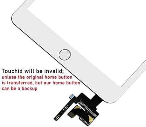 Digitizer Screen Replacement for IPAD 7.9" Mini 3 3rd Genreation A1599 A1600 IC Connector with Home Button,(Not Include LCD) +Pre-Installed Adhesive + Tools (White) in Kuwait
