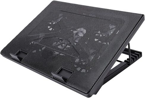 12 to 17 Inch Laptop Cooling Pad with 5 Fans, Black in Kuwait
