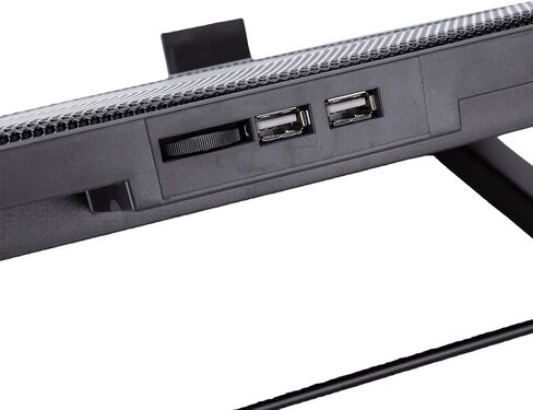 12 to 17 Inch Laptop Cooling Pad with 5 Fans, Black in Kuwait