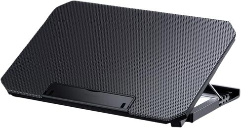 Laptop Cooling Stand with Fan Array Adjustable Ergonomic Cooling Pad Notebook Riser Ventilated Metal Foldable Support USB Powered Suitable for, Array, Color to 1 in Kuwait