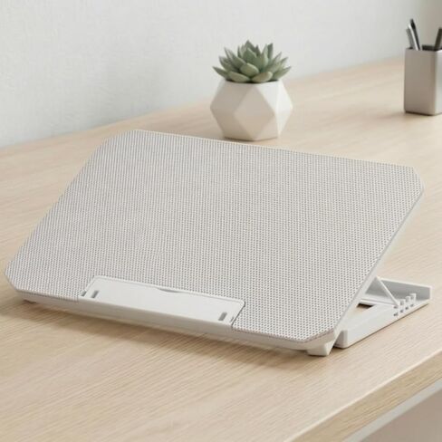 Laptop Cooling Stand with Fan Array Adjustable Ergonomic Cooling Pad Notebook Riser Ventilated Metal Foldable Support USB Powered Suitable for, Array, Color to 1 in Kuwait