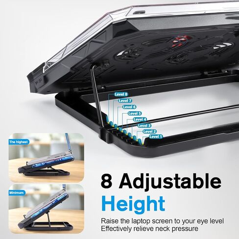 Gaming Laptop Cooling Pad, RGB Laptop Cooler with Powerful Turbo Fan in Kuwait