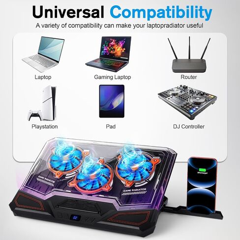 Gaming Laptop Cooling Pad, RGB Laptop Cooler with Powerful Turbo Fan in Kuwait