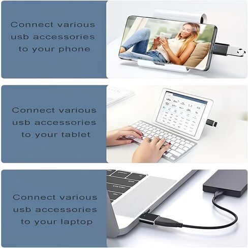 USB C to USB Adapter,USB C Male to USB 3.0 Female Adapter OTG Converter for Apple Pro,Mac Book,iPad,Type-C Devices, 2pcs in Kuwait