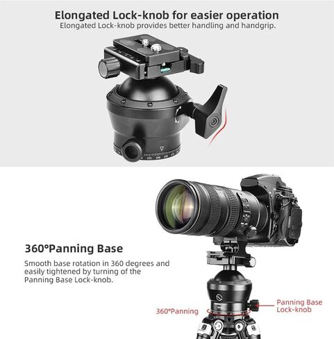 SUNWAYFOTO XB-60DL 60mm Tripod Ball Head w Arca Compatible Duo Lever Screw Clamp Low Profile in Kuwait