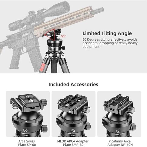 SUNWAYFOTO XB-60DL 60mm Tripod Ball Head w Arca Compatible Duo Lever Screw Clamp Low Profile in Kuwait
