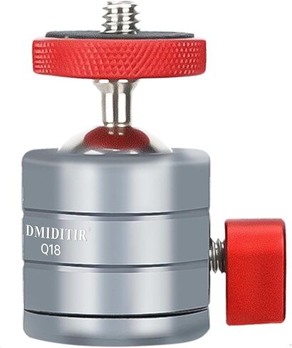 Mini Spherical Ball Head Q18, 360° Panoramic Gimbal, Aluminum Construction, 1/4" Interface, Compatible with DSLR Cameras, Mirrorless Cameras, Smartphones, LED Lights, Monitors in Kuwait