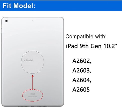 Screen Replacement for iPad 9th 10.2" (A2602 A2603 A2604 A2605) Generation Touch Screen Digitizer 2021 Pre-Installed Adhesive + Home Button,Full Repair Kit in Saudi Arabia