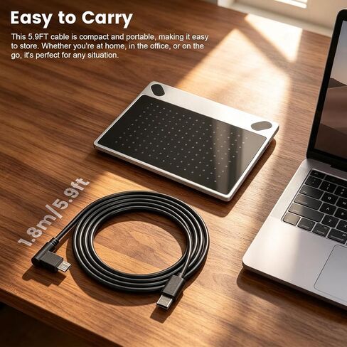 Micro USB to USB-C Replacement Data Sync & Fast Charging Cord Compatible with Wacom Intuos CTL480 CTL490 CTL690 CTH480 CTH680 CTH690, Bamboo CTL470 CTL471 CTL671 CTL680 CTH470 Drawing Tablet 6FT Black in Saudi Arabia