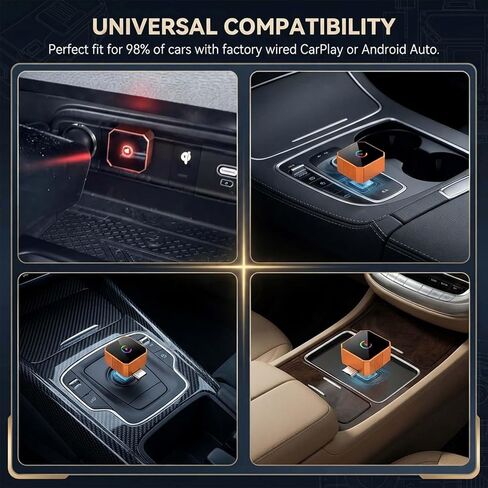 Sakerplus Car Play Wireless Adapter, Auto Reconnect Car Play Adapter (1) in Saudi Arabia
