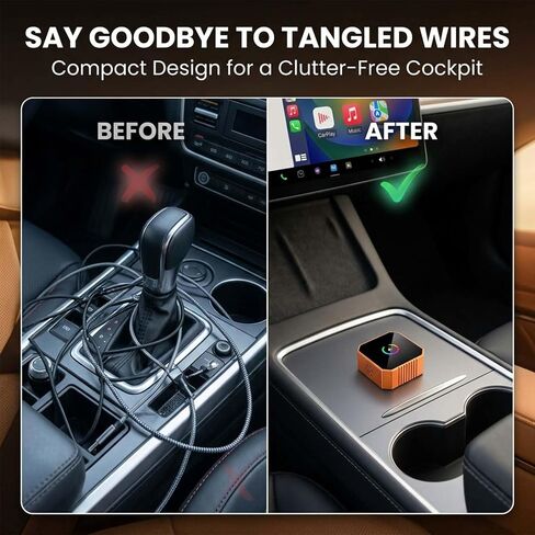 Sakerplus Car Play Wireless Adapter, Auto Reconnect Car Play Adapter (1) in Saudi Arabia
