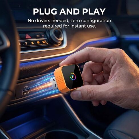 Sakerplus Car Play Wireless Adapter, Auto Reconnect Car Play Adapter (1) in Saudi Arabia