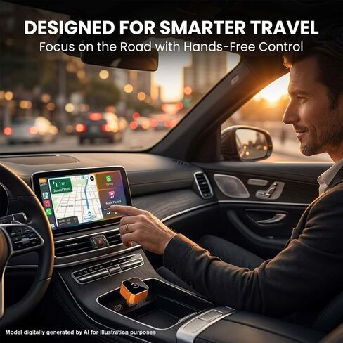 Sakerplus Car Play Wireless Adapter, Auto Reconnect Car Play Adapter (1) in Saudi Arabia