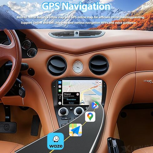 Android 13 Car Radio for Maserati 3200 GT4200 GT Coupe 2002-2010 Wirless Carplay Android Auto GPS Navigation Touch Screen Upgrade Multimedia Player Replacement in Saudi Arabia