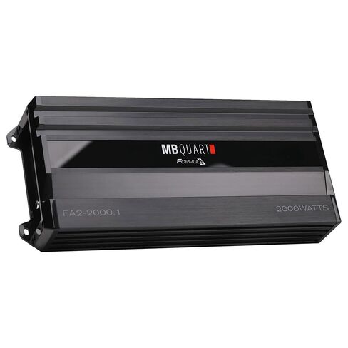 MB Quart Formula 2,000 Watt 1 Ohm Stable Mono Full Range Class Q1 Car Audio Mobile Amplifier with Bass Remote, FA2-2000.1, Black in Saudi Arabia