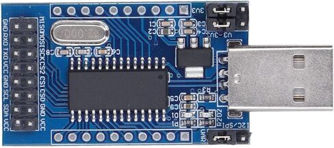 AUNMAS USB Parallel Port Converter Module CH341A Chip USB to UART SPI I2C Interface 3.3V 5V Output with Onboard Status Indicator for Serial Port Expansion Programming Debugging in Saudi Arabia