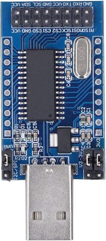 AUNMAS USB Parallel Port Converter Module CH341A Chip USB to UART SPI I2C Interface 3.3V 5V Output with Onboard Status Indicator for Serial Port Expansion Programming Debugging in Saudi Arabia