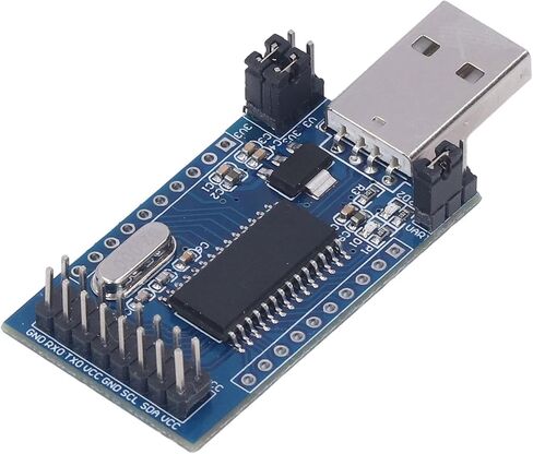AUNMAS USB Parallel Port Converter Module CH341A Chip USB to UART SPI I2C Interface 3.3V 5V Output with Onboard Status Indicator for Serial Port Expansion Programming Debugging in Saudi Arabia