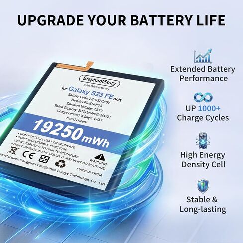 ElephantStory Replacement Battery for Samsung Galaxy S23 FE High Capacity in Kuwait
