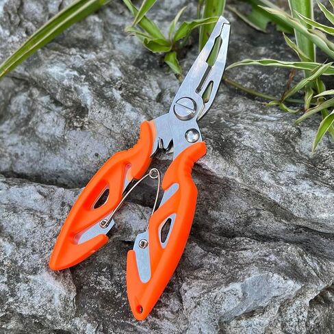 Outdoor Metal Folding Fishing Scissors Shrimp Shaped Line Cutter Compact Angling Tool For Cutting Line And Tackle Orange in Saudi Arabia
