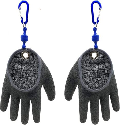 Inf-way Fishing Glove with Magnet Release, Fisherman Professional Catch Fish Gloves Cut&Puncture Resistant with Magnetic Hooks Hunting Glove in Kuwait