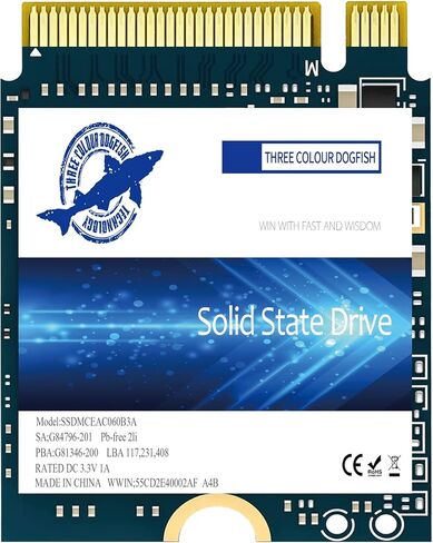 Dogfish M.2 2230 SSD 512GB NVMe PCIe Gen 3.0x4 Internal Solid State Drive Compatible with Steam Deck/Microsoft Surface/Laptop/Desktop(M.2 2230 PCIe 3.0,512GB) in Saudi Arabia