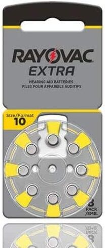 Rayovac Extra Hearing Aid Batteries, Size 10 (80 Total Batteries) in Saudi Arabia