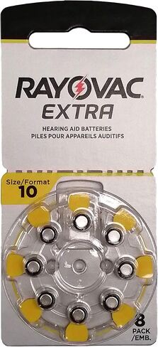Rayovac Extra Hearing Aid Batteries, Size 10 (80 Total Batteries) in Saudi Arabia